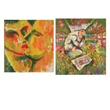 Sandro Chia, The Kiss; Road Concern,, Lithographs in colors on wove paper, each signed in pencil and numbered 62/75 and 60/75 respectively