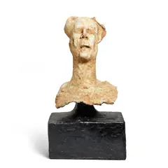 Untitled (Head with Stand) by Viola Frey, glazed ceramic, sold Nov 2023