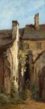 Paul Désiré Trouillebert, La Ruelle du village, Oil on canvas