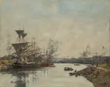 Eugène Louis Boudin, Dieppe. Voiliers dans le port