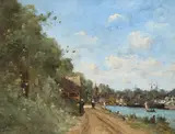 Paul Désiré Trouillebert, Le Port d'Auray, Morbihan, Bretagne (The port of Auray, Brittany), Oil on canvas