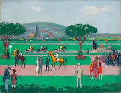 Kees van Dongen, Deauville, le champ de courses, circa 1935, Oil on canvas