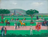 Kees van Dongen, Deauville, le champ de courses, circa 1935, Oil on canvas
