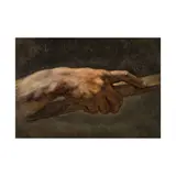 Théodore Géricault, Étude de main droite huile sur papier, marouflé sur carton, oil on paper, laid on board