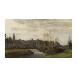 Vue de Saint-Lô by Jean-Baptiste Camille Corot, oil on canvas, sold Jun 2023