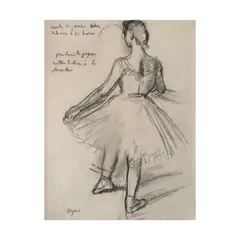 Danseuse de dos by Edgar Degas, charcoal and chalk on paper, sold Jun 2023