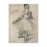 Edgar Degas, Danseuse de dos, charcoal and chalk on paper