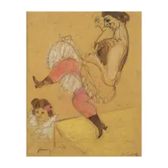 Auguste Chabaud, Danseuse, pastel et mine de plomb sur papier