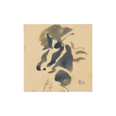 Hans Richter, Tête de cheval (Pferiekopf), 1918, monogrammé et daté « HR 18 » (en bas à droite) ; titré et daté au crayon « horse head 18 Pferiekopf » (au verso)