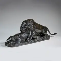 Georges Lucien Guyot, Amours royales, bronze à patine noire