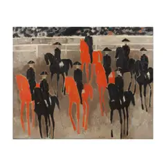 Reprise des Écuyers, Saumur by André Brasilier, 1964, oil on canvas, sold Jun 2023