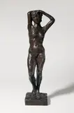 Ernesto de Fiori, Frau mit Händen im Haar, 1940, Bronze mit dunkelbrauner Patina. Höhe: 46,7 cm (18 ⅜ in.)