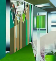 Martin Kobe, Ohne Titel, 2003, Acryl und Bleistift auf Leinwand