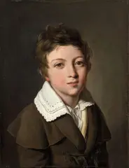 Louis-Léopold Boilly, Bildnis des Sohnes Félix, Um 1795, Öl auf Papier auf Leinwand