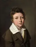 Louis-Léopold Boilly, Bildnis des Sohnes Félix, Um 1795, Öl auf Papier auf Leinwand