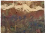 Abend im Gebirge by Christian Rohlfs, 1927, Wassertempera auf genarbtem Papier, sold Jun 2009