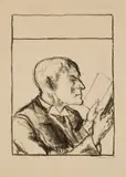 Max Beckmann, Lesender Mann (Selbstportrait)
