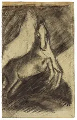 Pferd by Franz Marc, Um 1912, Bleistift und Kohle auf Papier (aus einem Skizzenbuch), sold Nov 2007
