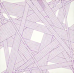 Kenneth Martin, Chance, Order, Change 7 (Violet), 1979, Öl auf Leinwand