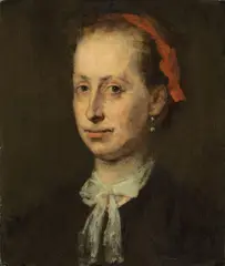 Wilhelm Leibl, Bildnis der Bankiersgattin Regina Schoenlin, Um 1869, Öl auf Leinwand. Doubliert