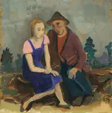Ländliches Paar by Karl Hofer, Um 1938, Öl auf Leinwand, sold Nov 2011