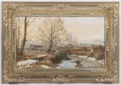 Jaromír Kunc, Winter Landscape, First half of 20th century, tempera, cardboard