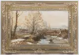 Jaromír Kunc, Winter Landscape, First half of 20th century, tempera, cardboard