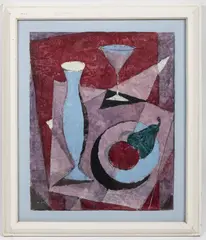 Richard Wiesner, Still Life III., 1960s, oil, tempera, hardboard