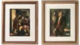 Richard Wiesner, Paired Paintings - in a Theatre, 1970s, oil on hardboard