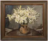Julie Winterová-Mezerová, Bouquet of Lilies, 1935, oil on canvas