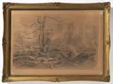 Julius Mařák, Forest Glade, 1860s, pencil, paper