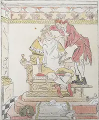 Zdeněk Kratochvíl, King Lavra, 1930s, ink, coloured pencils, paper