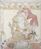 Zdeněk Kratochvíl, King Lavra, 1930s, ink, coloured pencils, paper