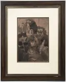 Josef Krauer, Hamlet, 1940s, indian ink, charcoal, paper