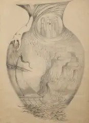 Helena Chvojková-Trnková, Iliad III, 1970s, pencil, paper