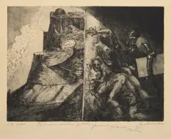 Jan Souček, Study of Space, 1977, etching, paper