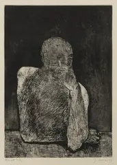 Jan Merta, In Thoughts, 1983, etching, paper