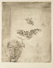Jiří Anderle, Salvador Dalí's Sad Letter to Vermeer, 1970s, etching, drypoint, paper