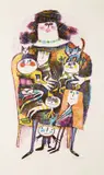 Adolf Born, Family Portrait, 1969, lithography, paper