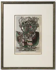 Josef Liesler, Two Characters, 1967, lithography, paper