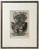 Josef Liesler, Two Characters, 1967, lithography, paper
