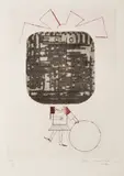 Ota Janeček, The Girl Is Smarter, 1982, drypoint, etching, paper
