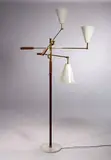 Triennale lamp by Gino Sarfatti, c. 1951, Enameled metal, marble, chrome-plated steel, leather, sold May 2013