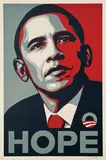 Hope by Shepard Fairey, 2008, Color screenprint on paper, sold May 2013