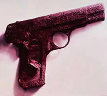Gottfried Helnwein, The Red Gun, 2000, Oil and acrylic on canvas