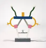 Ashoka lamp by Ettore Sottsass, 1981, Chrome-plated, enameled steel, sold May 2013
