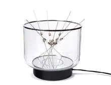 Light Sticks lamp by Theodore Waddell, 1970, Chrome-plated steel, glass and plastic, sold May 2013