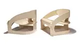 Joe Colombo, Small Armchair with Curved Elements (2), 1964, Lacquered plywood