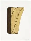 Robert Mangold, Fragments (3), 1997-98, Color lithograph on cream calligraphy Twinrocker paper