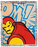 John Matos, The Ironman, 1995, Acrylic on canvas with custom frame